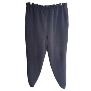 Vtg Early Winters Polartec Black Fleece Sweatpants XL Pull On Casual Outdoors